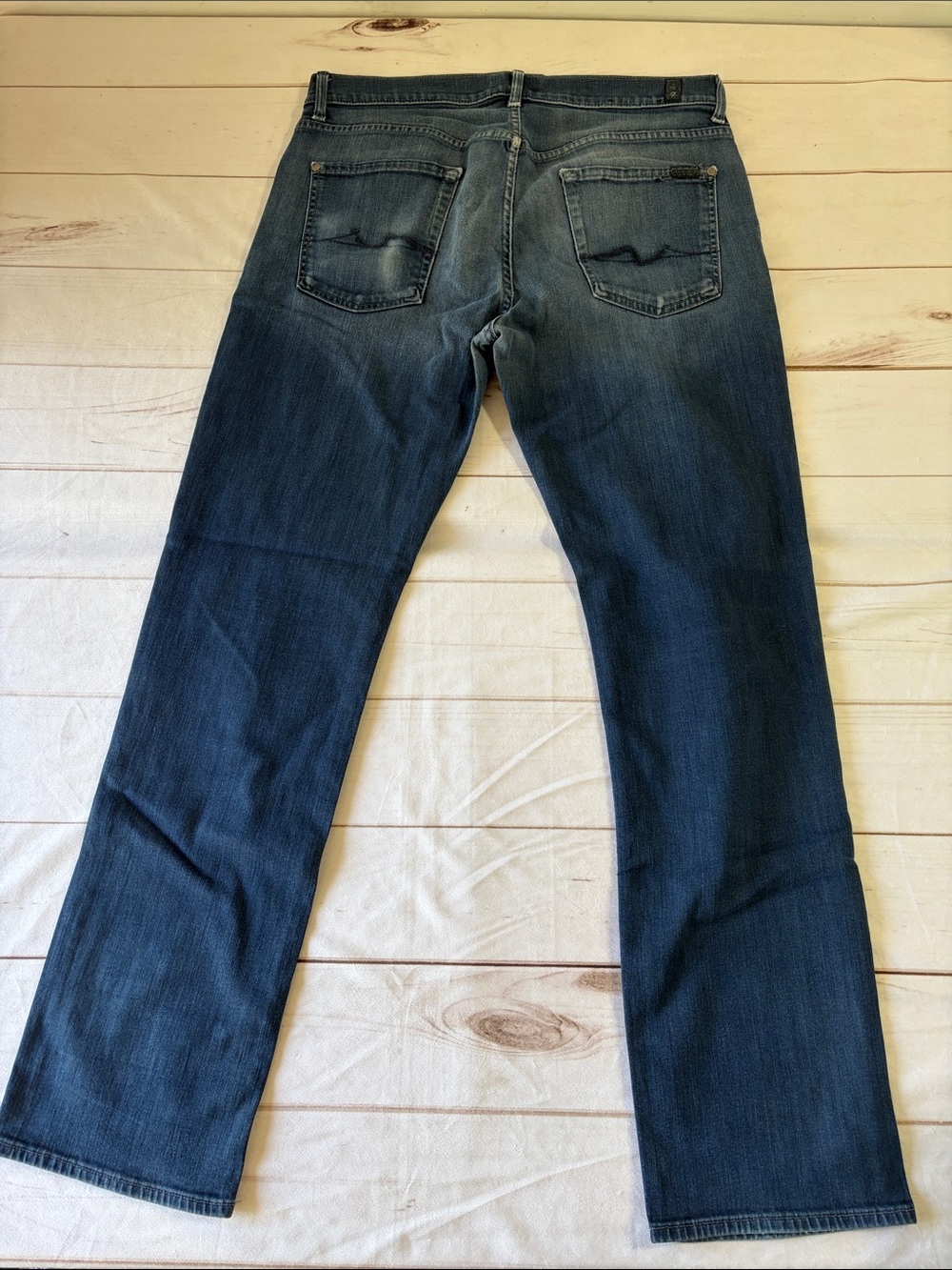 7 For All Mankind Men’s Blue Denim Jeans - Picture 8 of 9
